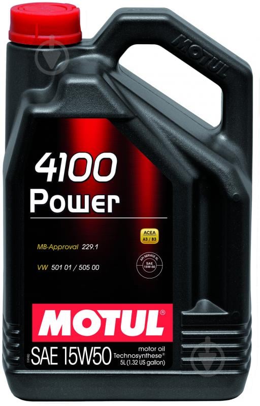 Моторне мастило Motul 4100 Power 15W-50 5 л (4100 POWER 15W50 5L) - фото 1