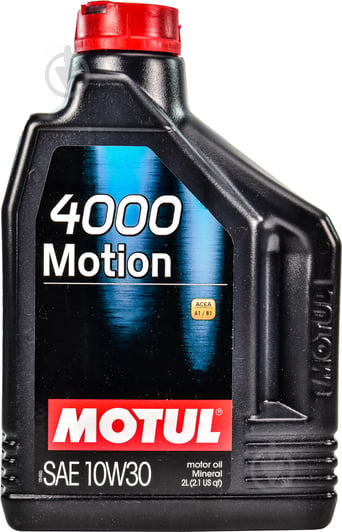 Моторное масло Motul 4000 Motion 10W-30 2 л (100333) - фото 1