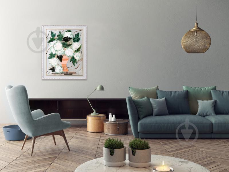 Картина фьюзинг Букет бульденеж 50x60 см - фото 2