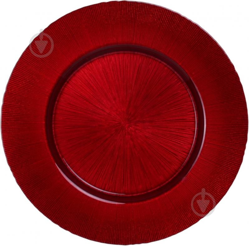 Блюдо Dekor Cam Focus 33 см червоне - фото 1