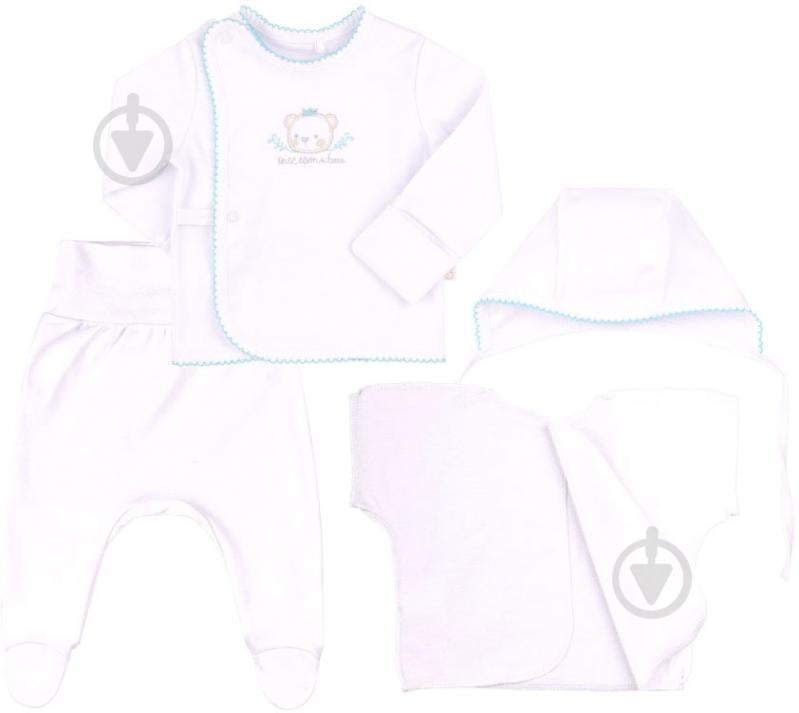 Комплект для новонароджених Bembi КП222 білий із блакитним р.56 5222001130.140 - фото 1