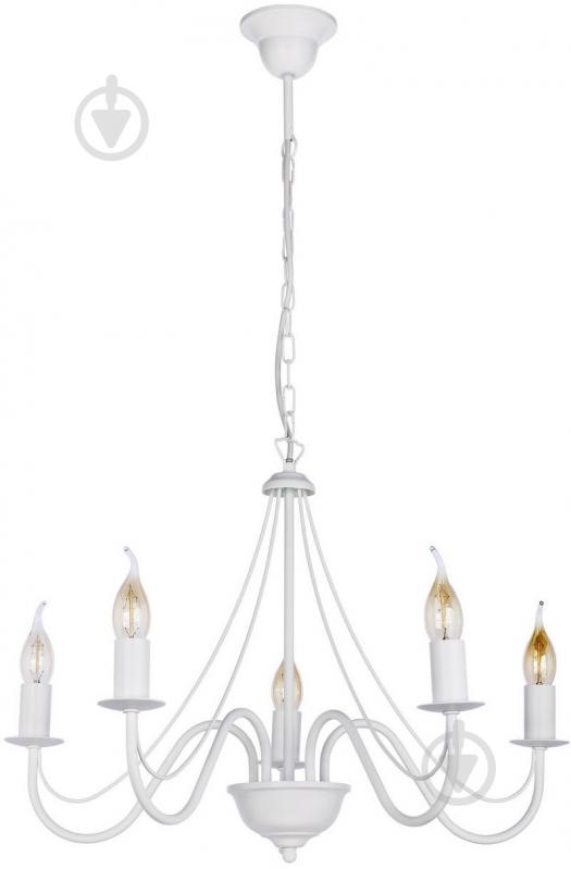 Люстра подвесная TK Lighting 5x60 Вт E27 белый Diana - фото 1