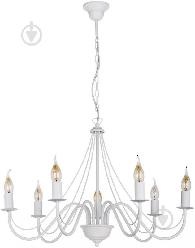 Люстра подвесная TK Lighting 7x60 Вт E27 белый Diana - фото 1 Люстра подвесная TK Lighting 7x60 Вт E27 белый Diana - фото 1