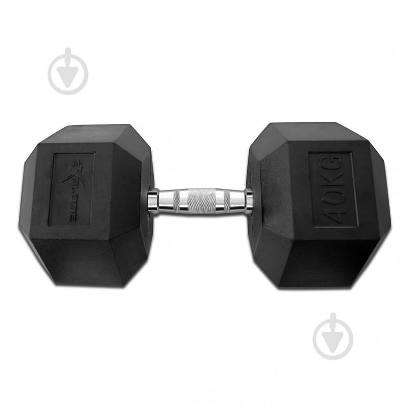 Гантель InterAtletika гексагональная обрезиненная PD-108-40 Explode 40 кг черный - фото 3
