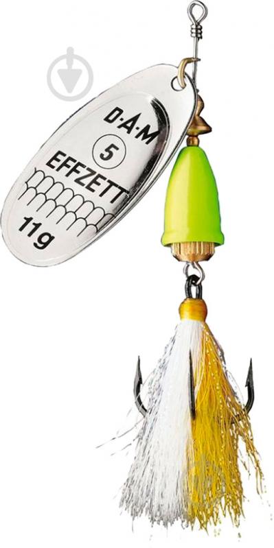 Блесна DAM 6 г Effzett Executor с бородкой silver lemon - фото 1