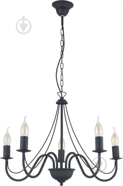 Люстра TK Lighting 1757 5x60 Вт E27 черный Diana - фото 1