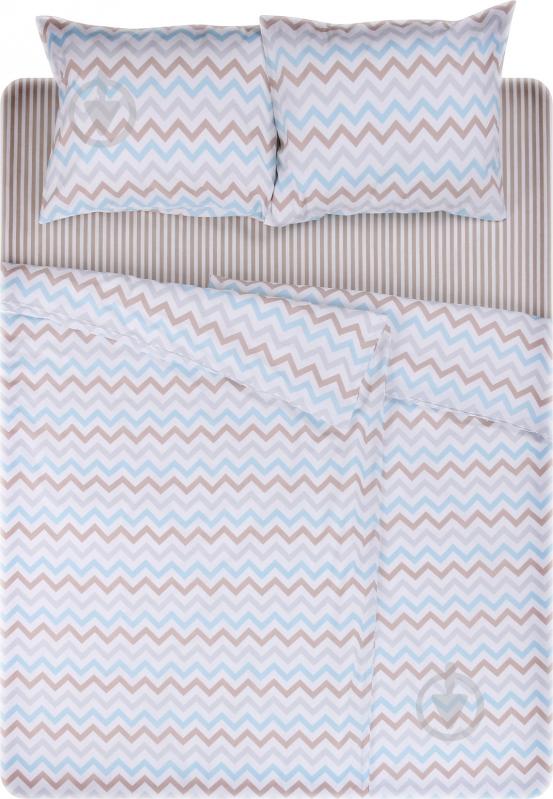 Комплект постельного белья ZigZag семейный разноцветный UP! (Underprice) - фото 1 Комплект постельного белья ZigZag семейный разноцветный UP! (Underprice) - фото 1