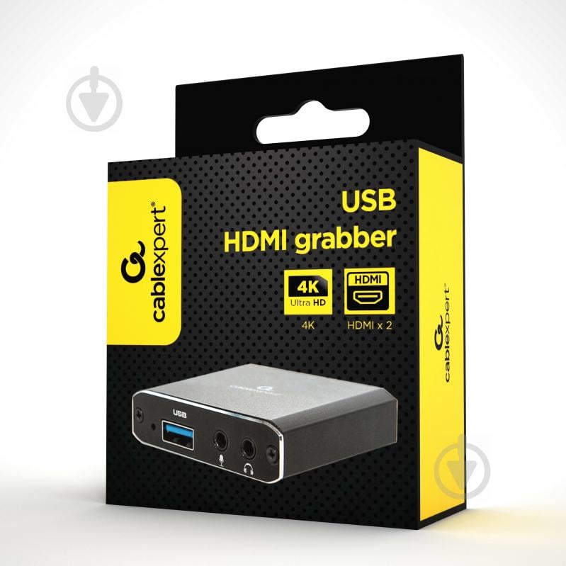 Адаптер Cablexpert захвата HDMI-сигнала, 4K, сквозной HDMI черный (UHG-4K2-01) - фото 4