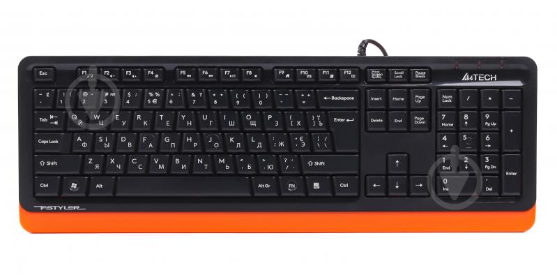 Клавиатура A4Tech orange (FKS10 (Orange)) Fstyler Sleek Media Comfort - фото 1