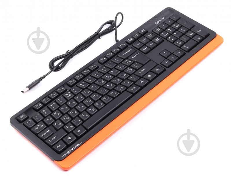 Клавиатура A4Tech orange (FKS10 (Orange)) Fstyler Sleek Media Comfort - фото 2