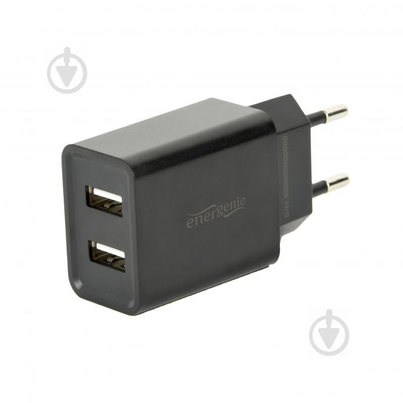 Зарядний пристрій EnerGenie EG-U2C2A-03-BK USB 2.1A - фото 1