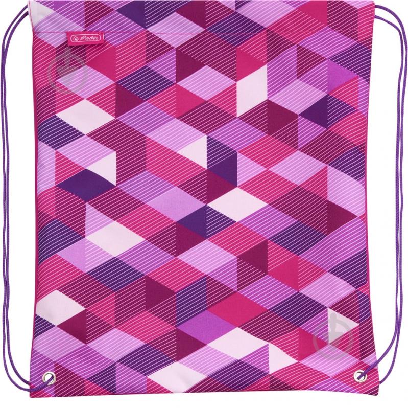 Рюкзак каркасный Herlitz Motion Plus Cubes Pink - фото 6