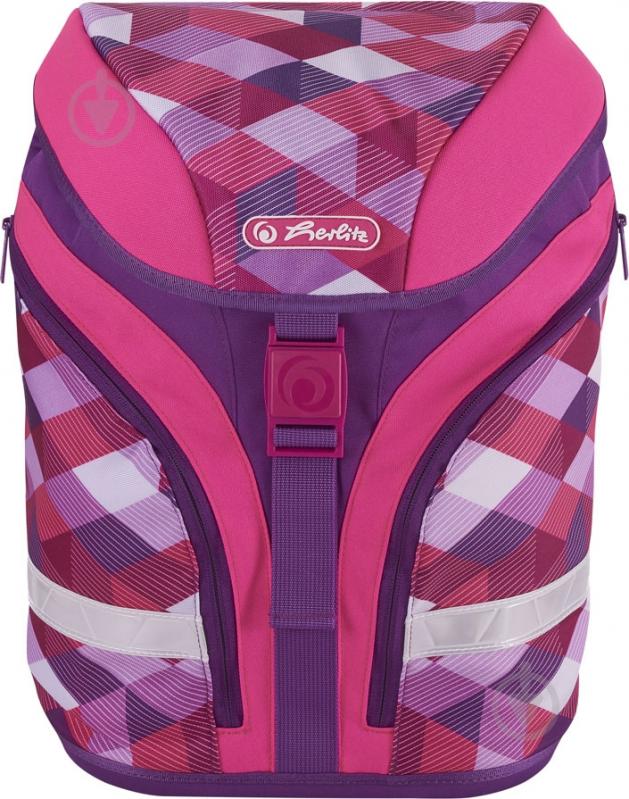 Рюкзак каркасный Herlitz Motion Plus Cubes Pink - фото 3