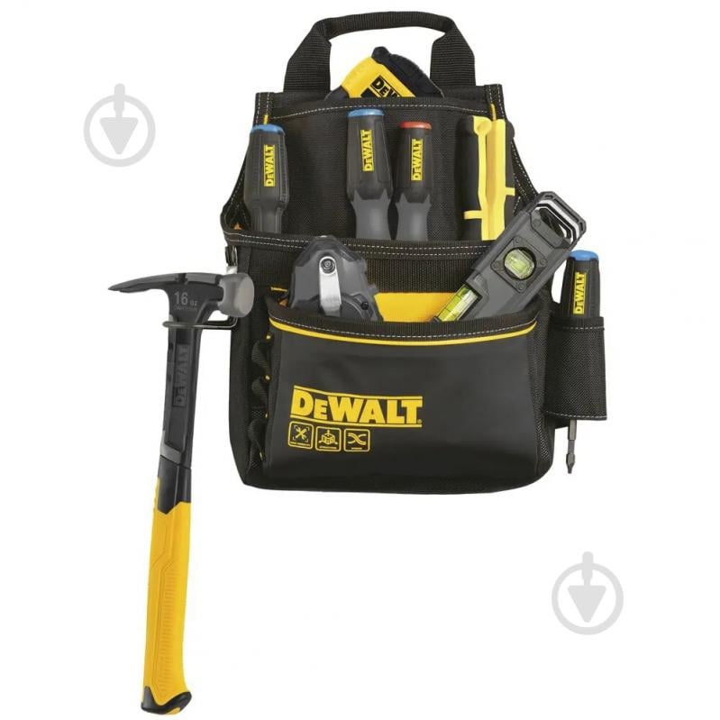 Сумка для инструментов DeWalt с ремнем и скобой для молотка DWST40101-1 - фото 3