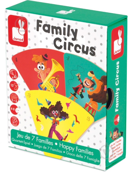 Игра настольная Janod Happy family Circus J02755 - фото 1