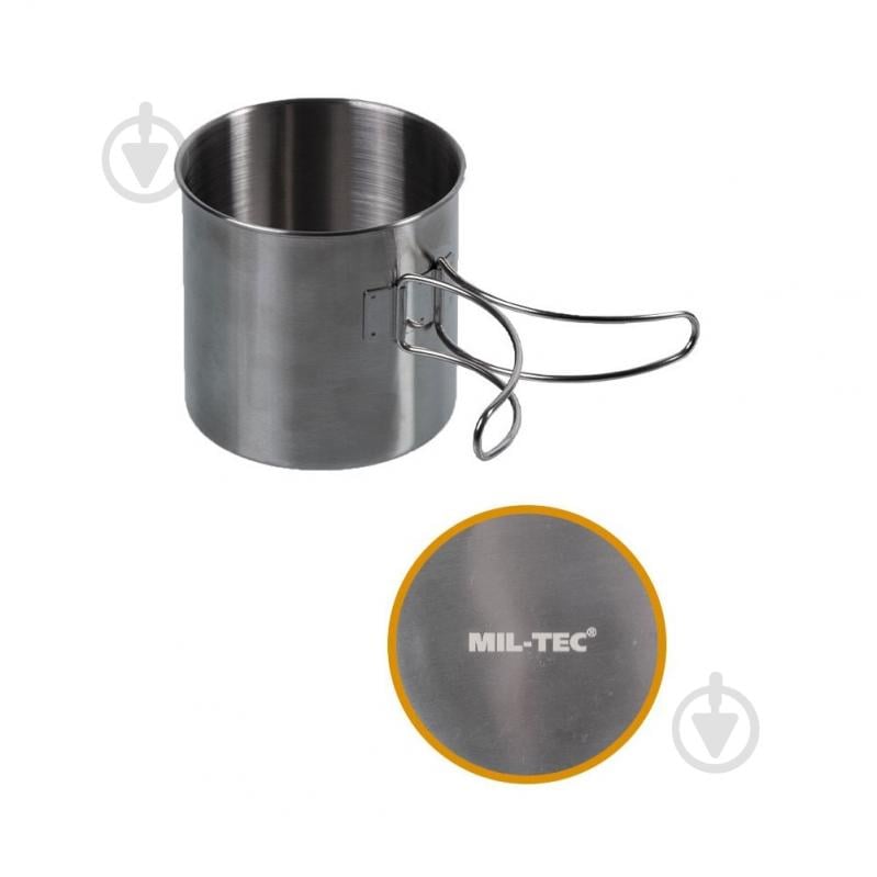 Кружка Mil-Tec 0,8 л туристическая, нержавеющая сталь 800 мл - фото 9