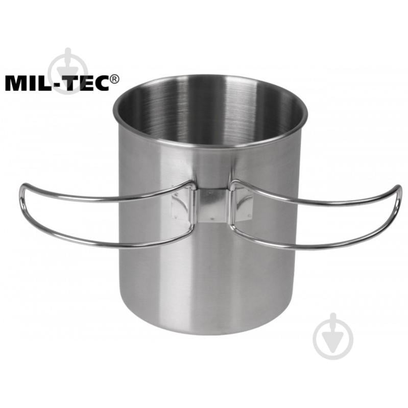 Кружка Mil-Tec 0,8 л туристическая, нержавеющая сталь 800 мл - фото 2