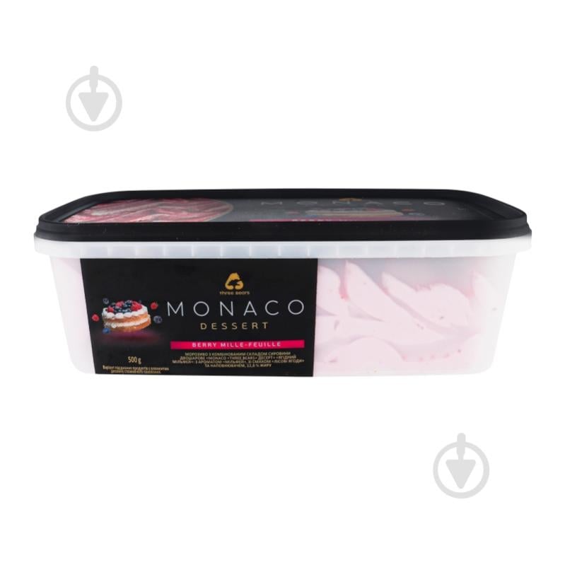 Морозиво Три Ведмеді Monaco Dessert ягідний мільфей 500 г - фото 7