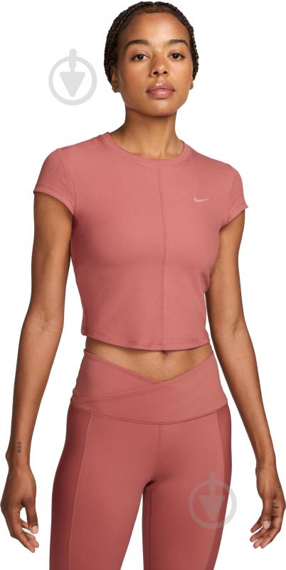 Топ Nike ONE RIB SS TOP CAPSULE FV7874-634 р.L рожевий - фото 1