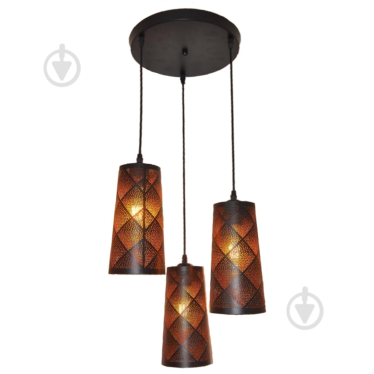 Подвес Focus Light 3x60 Вт E27 черный/золото P6828/3 - фото 1 Подвес Focus Light 3x60 Вт E27 черный/золото P6828/3 - фото 1