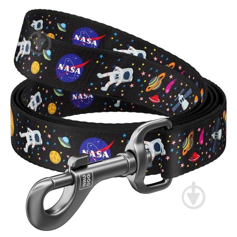 Поводок Waudog Nylon NASA 25 мм Д 122 см - фото 1