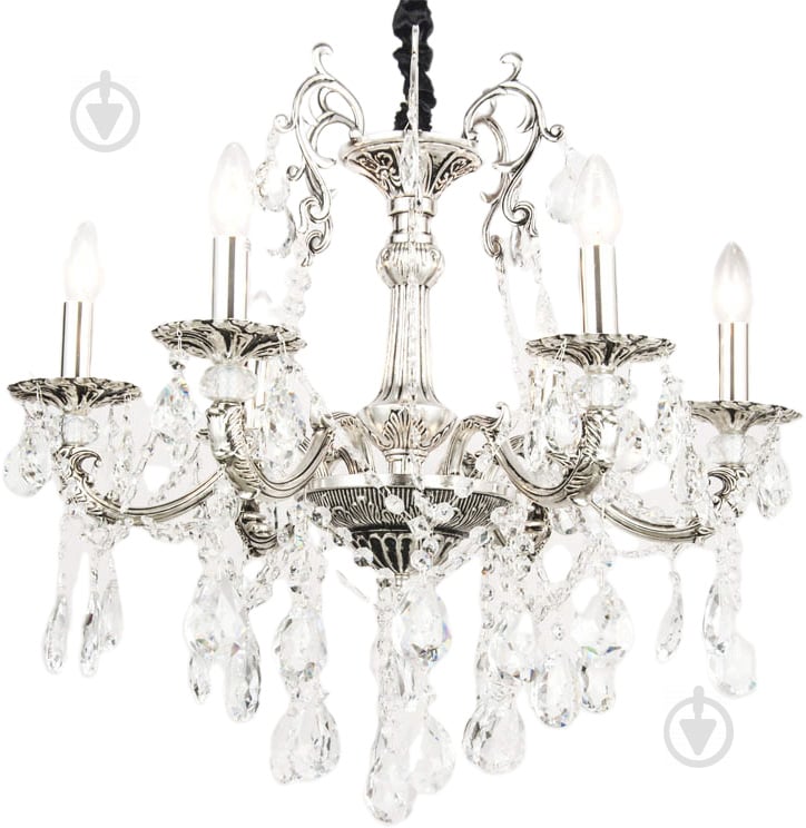 Люстра подвесная Victoria Lighting Andria/PL6 6x40 Вт E14 серебряный - фото 1