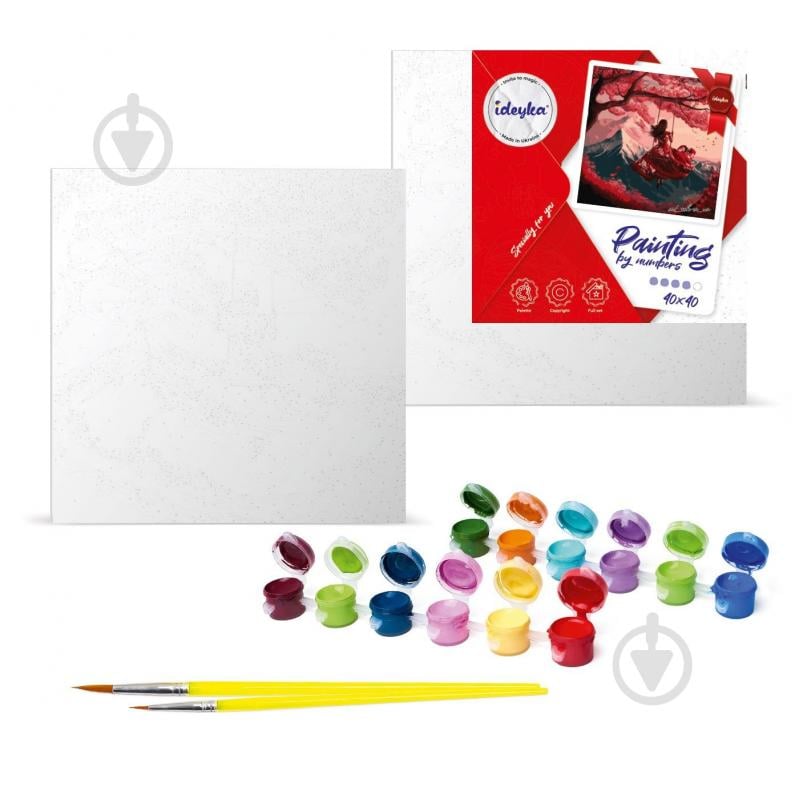 Картина по номерам Две стороны души с красками металлик 40х40 см см Ideyka - фото 2