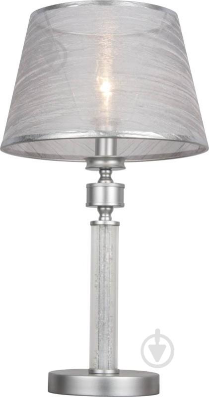 Настільна лампа декоративна Victoria Lighting Atlanta/TL1 1x40 Вт E14 срібний - фото 1