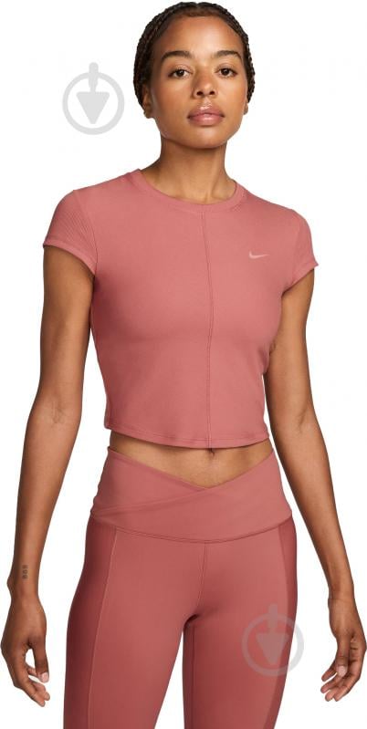 Топ Nike ONE RIB SS TOP CAPSULE FV7874-634 р.M рожевий - фото 1