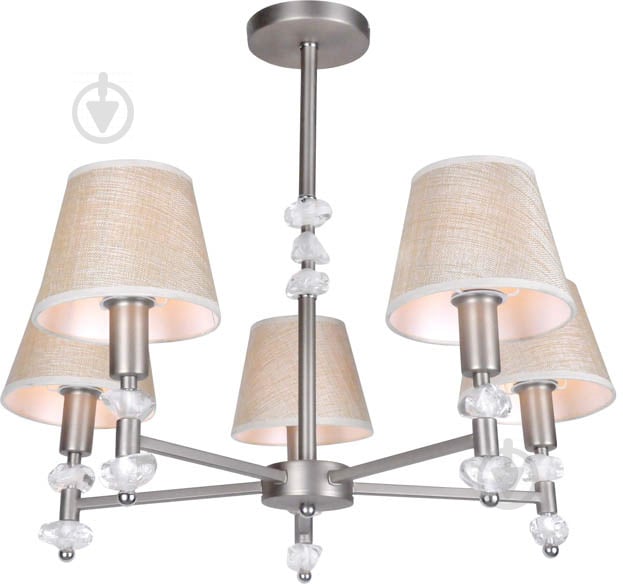 Люстра підвісна Victoria Lighting Vela/SP5 5x40 Вт E14 нікель - фото 1