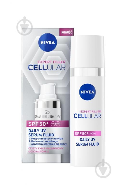 Флюид Nivea CELLULAR EXPERT FILLER SPF 50+ 30 мл - фото 1 Флюид Nivea CELLULAR EXPERT FILLER SPF 50+ 30 мл - фото 1
