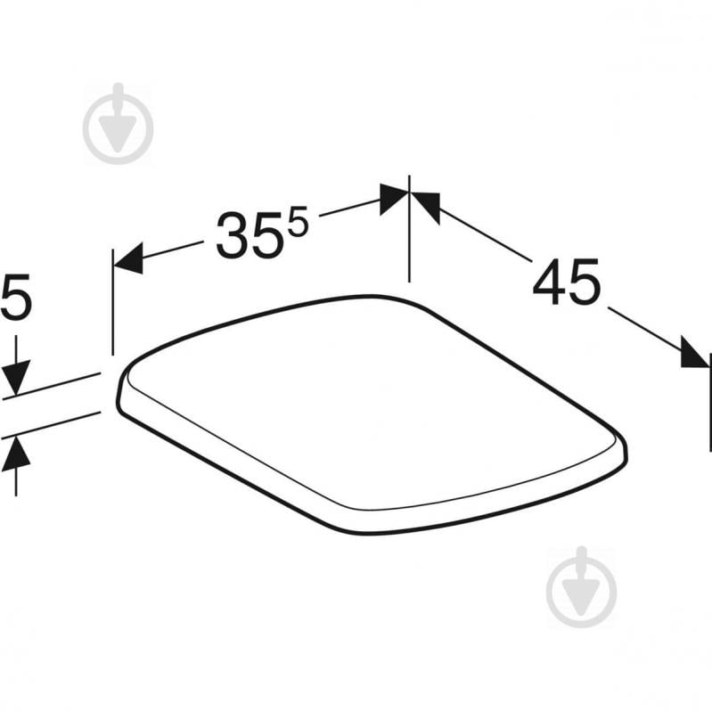 Сиденье для унитаза Geberit Selnova Square 500.336.01.1 с кришкой - фото 3