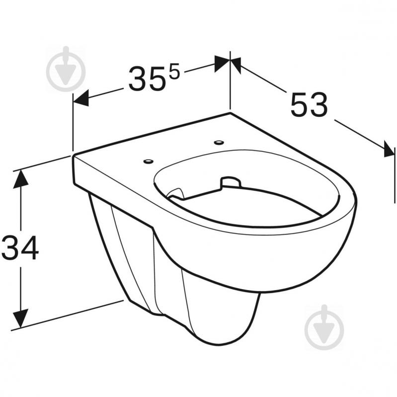 Унитаз подвесной Geberit Selnova воронкообразный Rimfree - фото 3