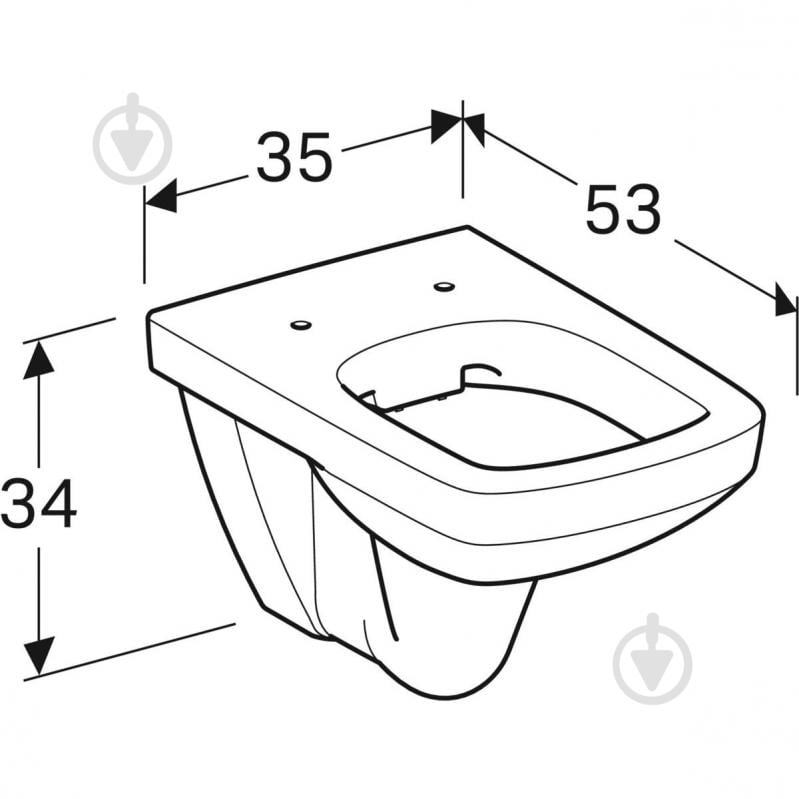 Унітаз підвісний Geberit Selnova Square воронкоподібний Rimfree - фото 3