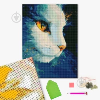 Алмазная мозаика Космическая кошка 30x40 см Brushme - фото 1
