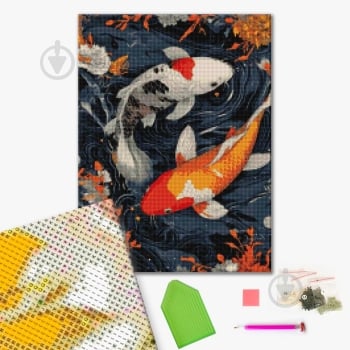 Алмазна мозаїка Дві кольорові рибки 40x50 см Brushme - фото 1 Алмазна мозаїка Дві кольорові рибки 40x50 см Brushme - фото 1