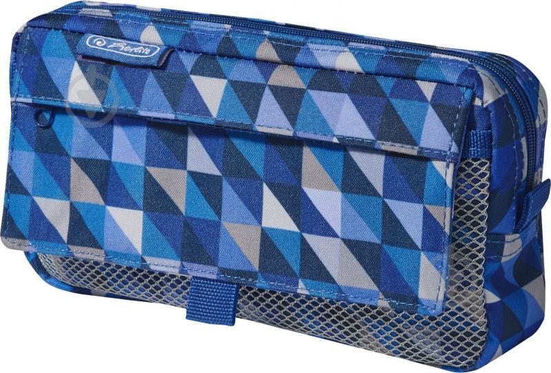 Пенал Pockets Cubes Blue 50022052 Herlitz синий - фото 1