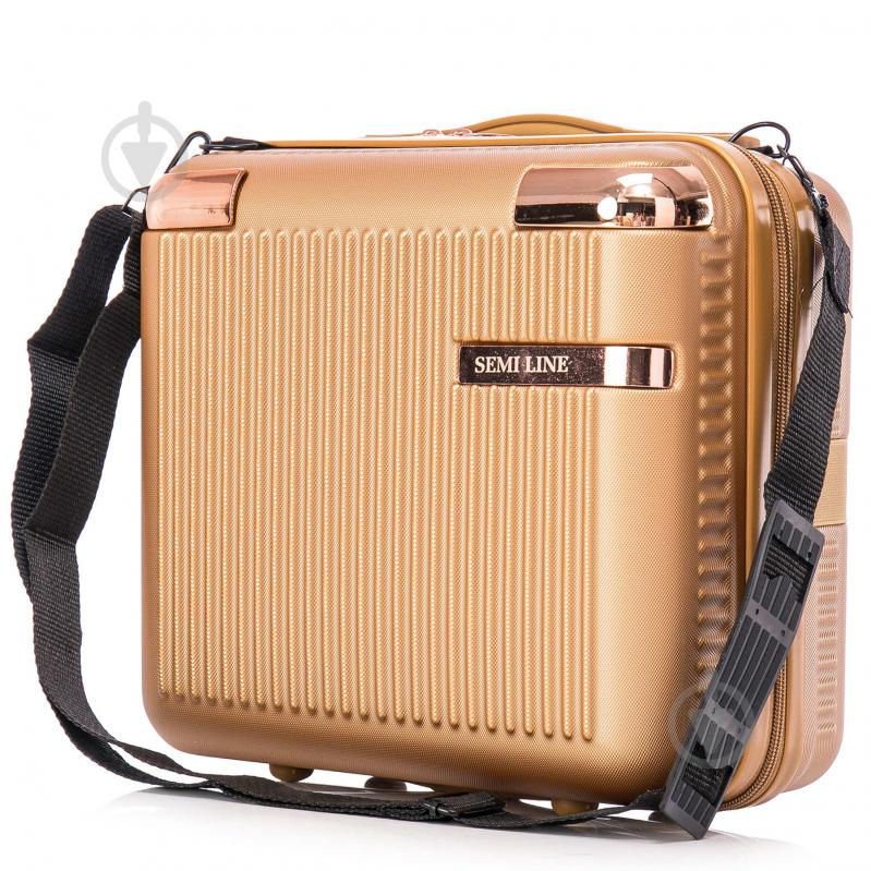 Б'юті-кейс SEMI LINE T5663-2 16 л 1035 Золотиста 16 л Gold (T5663-2) - фото 1 Б'юті-кейс SEMI LINE T5663-2 16 л 1035 Золотиста 16 л Gold (T5663-2) - фото 1