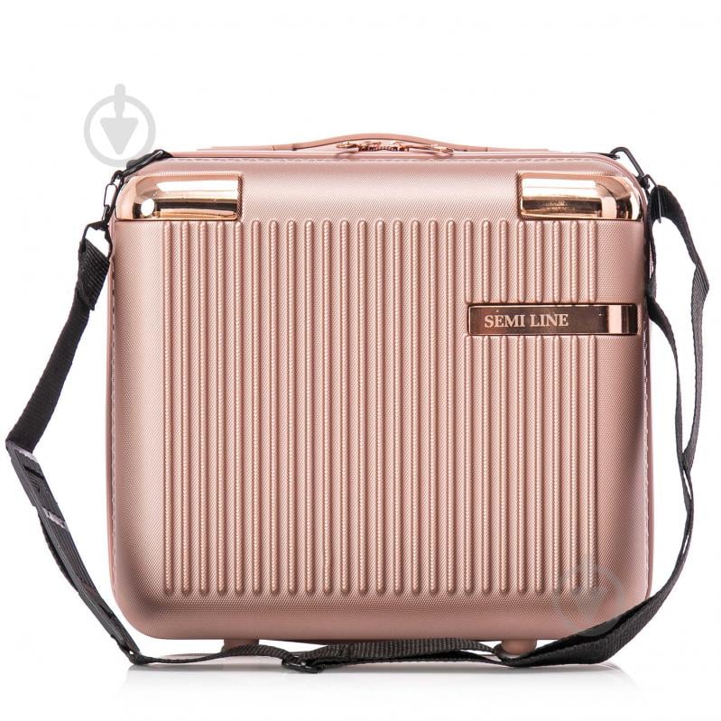 Б'юті-кейс SEMI LINE T5664-2 16 л золотисто-рожевий 16 л Rose (T5664-2) - фото 1 Б'юті-кейс SEMI LINE T5664-2 16 л золотисто-рожевий 16 л Rose (T5664-2) - фото 1
