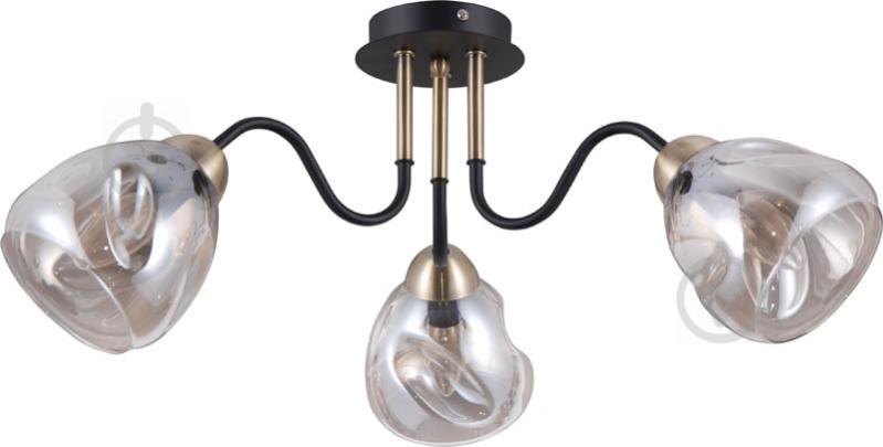 Люстра стельова Victoria Lighting Carat/PL3 3x40 Вт E14 чорний - фото 1