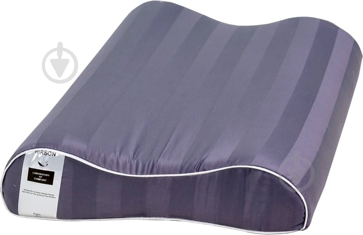 Подушка ортопедична №6026 Noble stripe Royal Graphite AERO (2200003261462) MirSon 58x40x10,5 графіт - фото 1