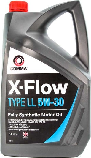 Моторне мастило COMMA X-FLOW LL 5W-30 5 л (X-FLOW LL 5W30 SYNT. 5L) - фото 1