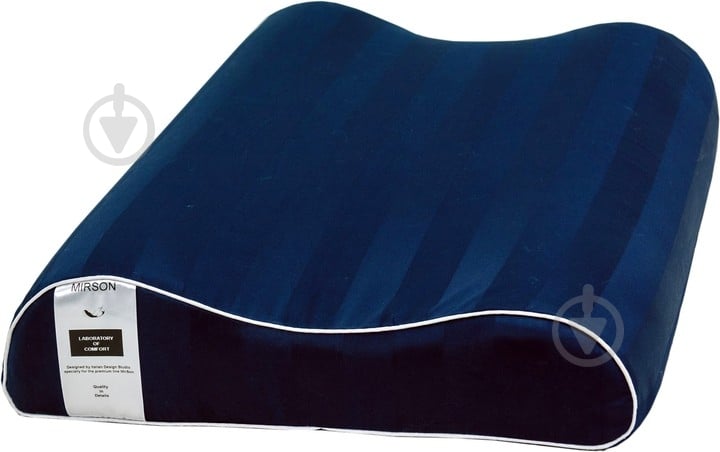 Подушка ортопедична №6027 Noble stripe Royal Blue sea AERO (2200003261479) MirSon 58x40x10,5 синій - фото 6