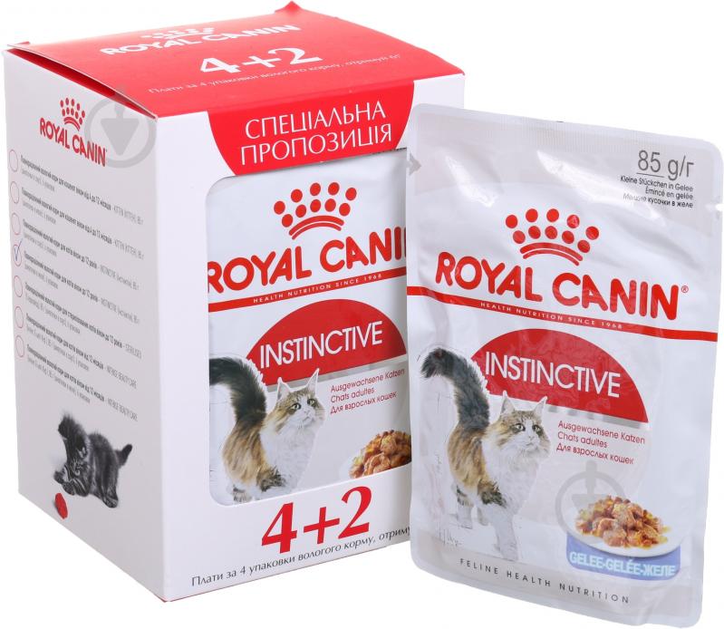 Корм влажный для взрослых кошек Royal Canin Instinctive в желе 6х85 г мясо 85 г - фото 1