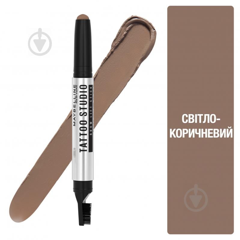 Моделирующий воск-стик для бровей Maybelline New York Tattoo Brow Lift 02 Soft brown 1,1 г - фото 1