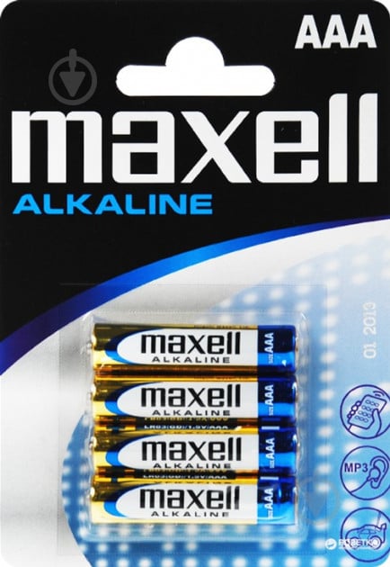 Батарейки Maxell Alkaline AAA (R03, 286) 4 шт. (723671.04) - фото 1