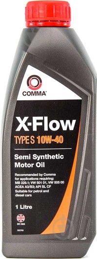 Моторне мастило COMMA X-FLOW S 10W-40 1 л (X-FLOW S 10W40 SEMI. 1L) - фото 1