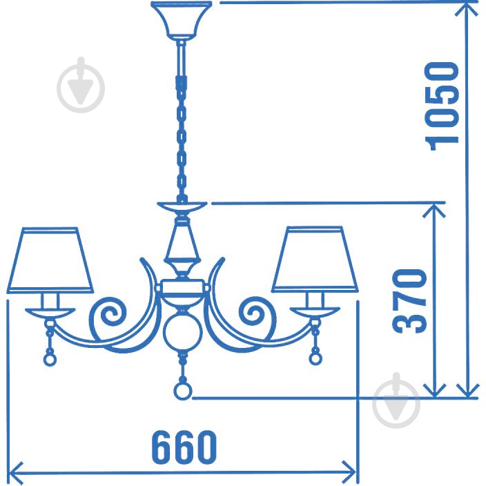 Люстра Victoria Lighting CARLA SP3 3x40 Вт E14 серый - фото 2