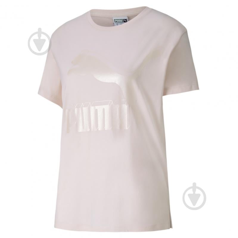 Футболка Puma Classics Logo Tee 59551487 р.S бежевый - фото 2