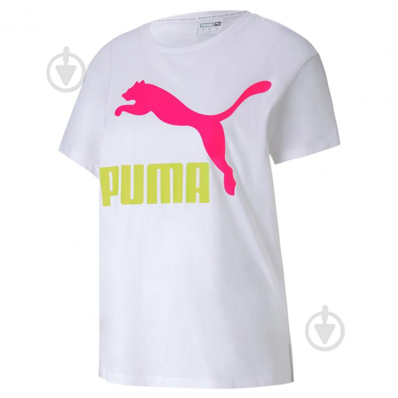 Футболка Puma Classics Logo Tee 59551497 р.XS белый - фото 2 Футболка Puma Classics Logo Tee 59551497 р.XS белый - фото 2